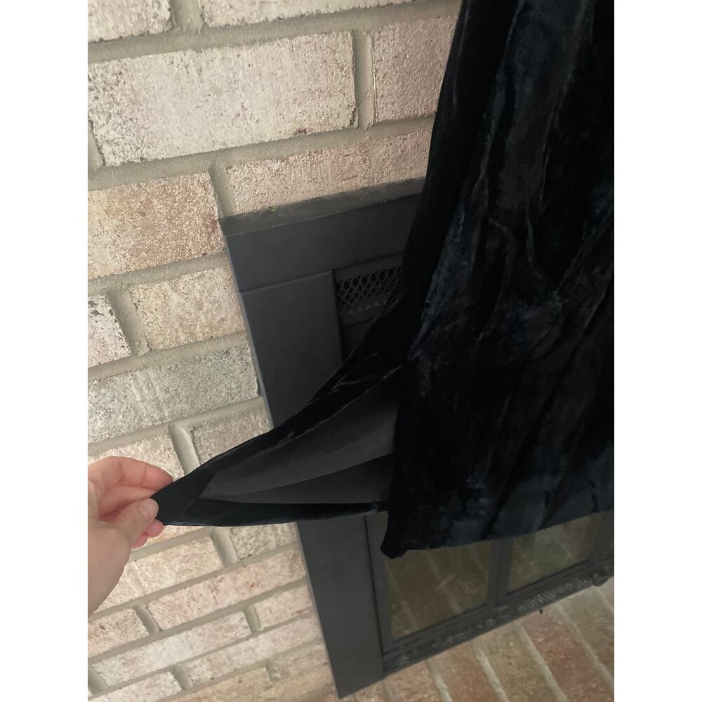☀️SALE☀️ J. Crew | Black Velvet Midi Skirt Small Velour Split Leg Velveteen - Picture 4 of 7